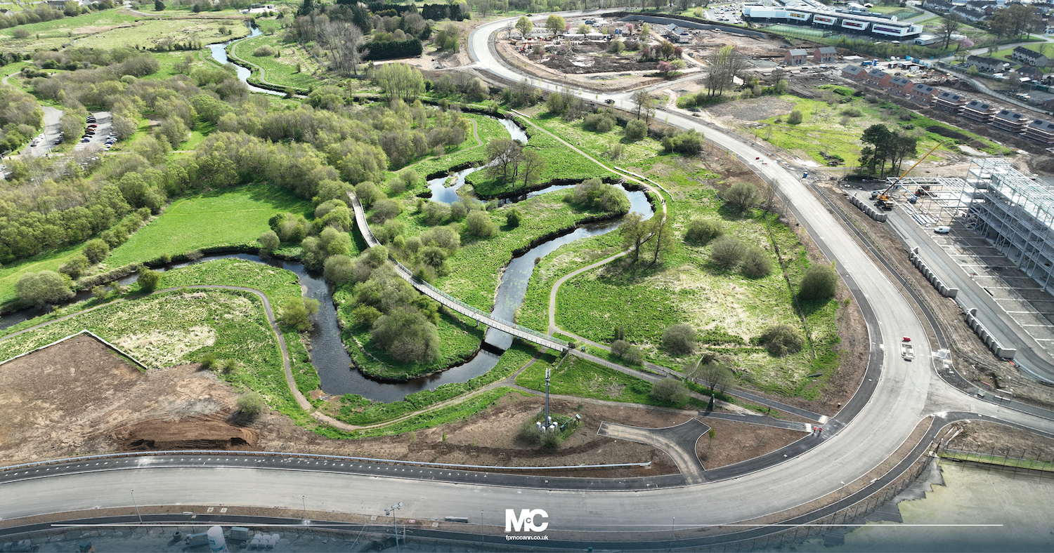 Aerial view of St Patrick's Barracks Link
                          Road